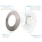 Luxrite 3-4 Inch LED Flush Mount & Recessed Light 5CCT 650LM Dimmable J-Box or 4 Recessed Can Nickel LR24980 LR24984-1PK - alternate 5